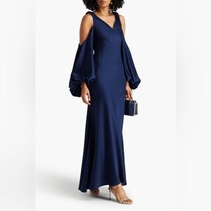 Juan Carlos Obando Formal Exquisite Fabric Gown open shoulder (A049)